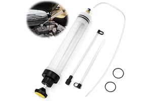 Erzekrim Ölabsaugpumpe 500ml, Absaugpumpe mit Schlauch & Verlängerungen für Bremsflüssigkeit, Kühlflüssigkeit, Getriebeöle (500ml)