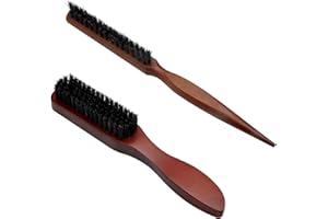 HENGBIRD Szczotka do włosów z włosia dzika, 2 szczotki do brody, szczotka do brody, szczotka do włosów, grzebień do włosów, grzebień do włosów, profesjonalny grzebień do salonu fryzjerskiego, redukuje łamanie