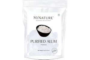 MINATURE Mi Nature Alum Powder Potassium (Fitkari/Phitkari) -100% Natural Skincare for Acne, Odor Control & Water Purification Face Mask for |Pore Refining 1Kg| Face Pack Powder |Cruelty-Free