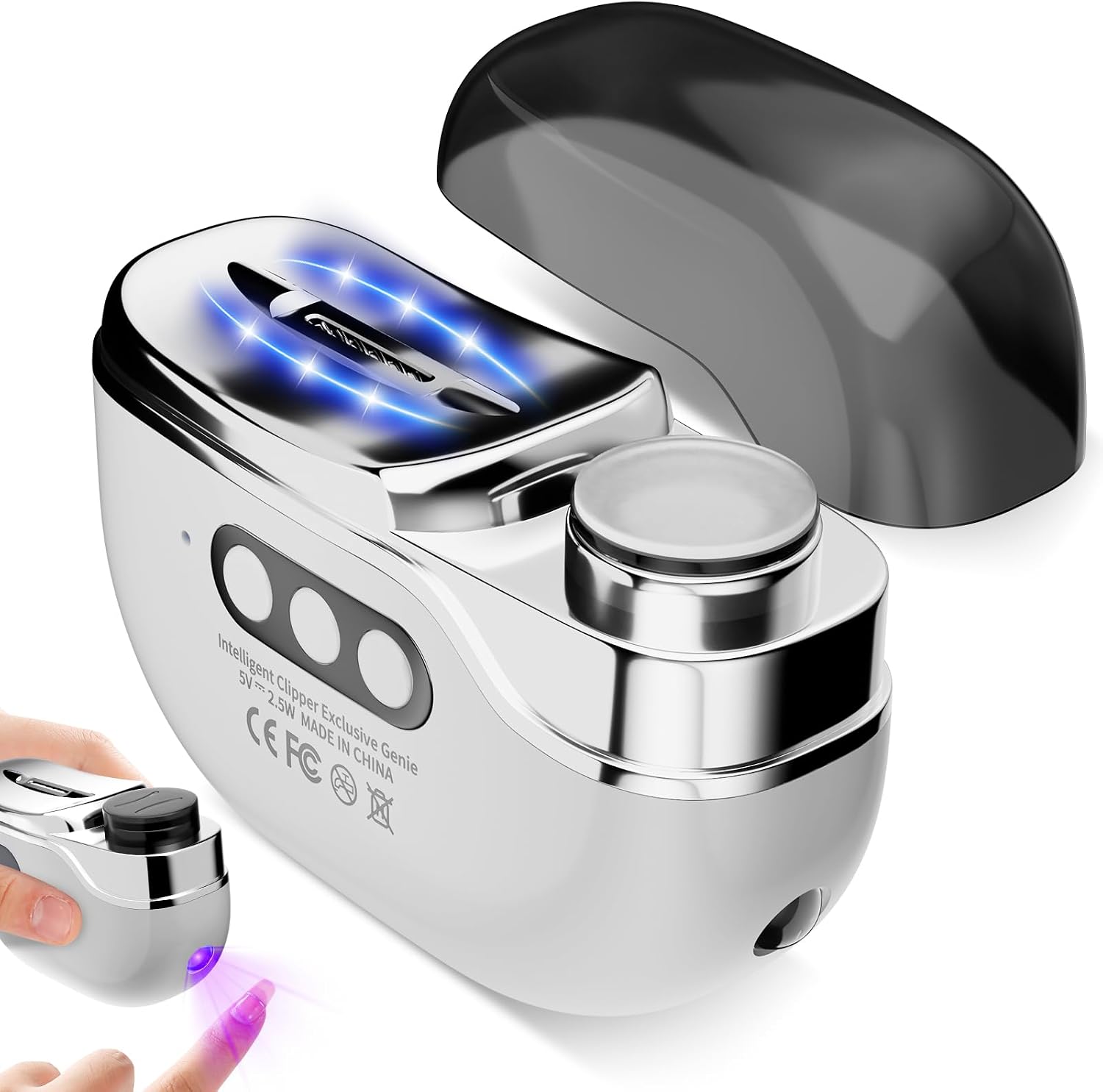 2026 Amélioré Coupe Ongle Electrique - 3 en 1 Coupe Ongle Électrique Pied pour Seniors/Adultes/Enfants/Bébés - 3 Vitesses Coupe-ongles pour Mains et Pieds avec Lampe LED et Stockage des Fragments