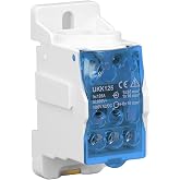 UKK-125A 690V Terminal Block Distribution Box DIN Rail, Blue | Power Distribution Board for Power Distribution Cabinets and V