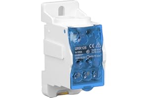 Uadme Terminal Block Distribution Box, UKK-125a 690V Din Rail Electric Wire Connector, Universal Power Junction Box with Protective Cover
