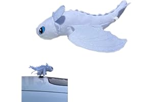 JFSYMYF Kleines Autozubehör Mit Beweglichen Flügeln, Zahnlose Plüschspielpuppen Passend Für Autos, Helme, Motorraddächer (Weiß 7,8 Zoll/20 cm)