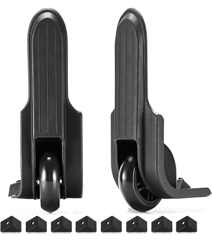 CPROSP 2x Ruote per Valigie Ricambio 70 * 24mm, Ruote in Gomma per Valigia, Ruote di Ricambio per Valigia, Trolley, Bagaglio, Mano, Montaggio Semplice