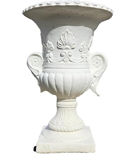 Bama Vaso a Ciotola, Calice, Alba, in Resina, Grigio, 25 cm