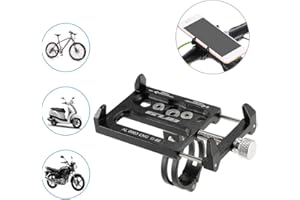 Lixada Aleación de Aluminio de la Bicicleta Todos los Fines de Soporte para Teléfono Handbar Gancho para Base de Soporte de Montaje (Negro)