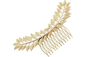 Dusenly Gold Handmade Wedding Leaf Hair Comb Bridal Hair Comb Elegant Wedding Hair Accessories Decorations