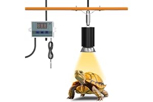 TobeBright 200W Lampe chauffante Tortue, Contrôle intelligent de la température lampe chauffante terrarium, E27 Lampe de chauffage, chauffante tortue adapté pour Tortue,Lézard,Sans ampoule