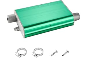 VEVOR Dieselheizungsschalldämpfer Abgasschalldämpfer Set mit 2 Klemmen & Schrauben, Aluminiumlegierung, Standheizungs-Geräuschreduzierer für 2 kW / 5 kW / 8 kW Standheizung