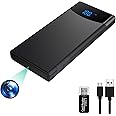 Igzyz Spy Cameras, 64GB Hidden Camera 10000mAh Portable Charger 1080P Mini Security Camera with Night Vision, Micro Nanny Camera Motion Detection for Indoor/Outdoor