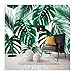 Produktbild YUANLINGWEI Benutzerdefinierte Wandbild Tapete Frischen Regenwald Pflanze Bananen Blatt Garten Fresko Wohnzimmer Schlafzimmer Tv Hintergrund Wand Tapete,210cm (H) X 290cm (W)