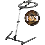XUMI 10pouces Ring Light Trépied avec Support de téléphone Portable, Ajustable Support de téléphone aérien pour l'enseignemen