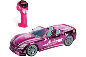MONDO- Barbie Dream Car 43cm Voiture radiocommandée-Cabriolet Sport-lumières-Jouet Enfant-3 Ans et Plus, 63619