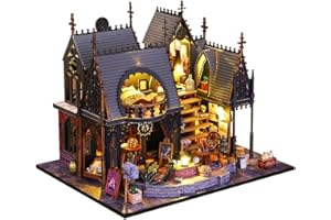 HJBHDOLL Magic Castle - Kit de casa en miniatura para bricolaje, modelo de rompecabezas de casa de muñecas hecho a mano, escala 1:24, regalo creativo para habitación para niños, adolescentes, regalo de