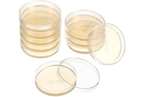POPETPOP 10Pcs 7Cm Prepoured Agar Plates for Science Experiments - Sterilized Petri Dishes for Lab, School Projects, Medical and Biological Research