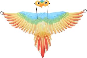 YiZYiF Enfant Garçon Fille Déguisement Perroquet Costume Oiseau Ailes Perroquet Châle Soirée Mascarade Cape de Carnaval Fête Party Couverture Visage de Feutre des Yeux