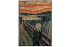 LABORATORIO 102 Quadro su Tela Edvard Munch L'Urlo - Stampa Artistica da Parete con Telaio Classic 2 cm Legno Abete - Quadro Moderno Pronto da Appendere (60x40 cm)