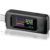 MakerHawk USB Test Cihazı Tip C Voltmetre Akım Test Cihazı G&uuml;&ccedil; &Ouml;l&ccedil;er Multimetre Ampermetre Tip C USB Şarj Cihazı Test Cihazı 