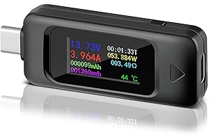 Innovateking-EU Urządzenie pomiarowe woltomierz USB Typ C Tester napięcia i prądu multimetru 0-5,1A 4-30V