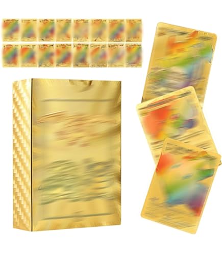 MDFULXG Pokemon Gold Karten Set - 55 Stück Inkl. Vstar, Vmax & GX Karten | Deutsche Version Mit Deck Box