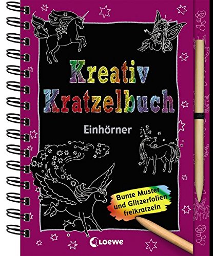 Preisvergleich Produktbild Kreativ-Kratzelbuch: Einhörner