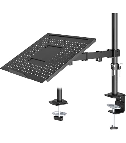 TECHLY 102765 Support De Table Pour écran 17-27 Pouces - Base Blanche - Charge 6 Kg - VESA 75/100