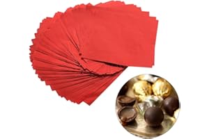 Zetiling Envases de Papel de aluminio, 100 piezas Embalaje de Chocolate Envases de Caramelo Embalaje de Papel de Aluminio para la Decoración de Caramelo y Bricolaje Casero(7#)