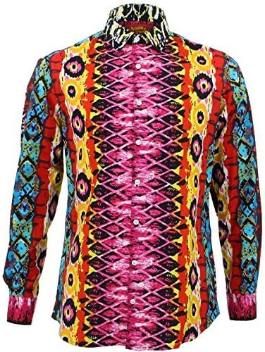 Tailored Fit Long Sleeve Shirt - Psychedelic Snakeskin