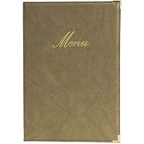 Protège-menu En Simili Cuir A5 - Gamme Tendance, Avec 1 Double Insert Inclus (présente 4 Pages A5)