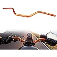 7/8" 22mm motorcycle Mid Handlebars, Motorcycle Handlebar Handle Bars Universal for All Motorcycle which the clamp 7/8" 22mm-Orange