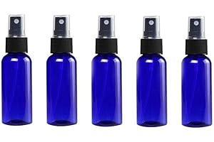 ERICOTRY 30 ml 28,3 gram portatile ricaricabile, plastica blu foschia fine olio essenziale profumo make up spray spruzzatore bottiglia vuota cosmetici atomizzatori viaggi pompa spray bottiglie (6 pezzi)