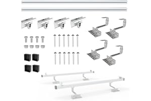 NuaSol PV fotovoltaico, set da 1 montaggio per tetto in mattoni, con profilo in alluminio solare, tappi terminali, morsetti terminali da 35 mm, larghezza fino a 115 cm e 35 mm per modulo