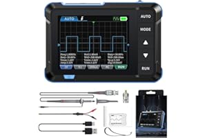 Emiif DSO153 Upgraded Portable Handheld Digital Oscilloscope 1MHz Bandwidth, 5MS/s High Sampling Rate For 220V Mains Detection, Switching Power Supply Detection, Pulse Signal Detection(B)