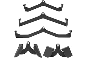 LAT Pull Down Bar, SEAAN Gym Cable Machine Attachment, Tricep Pulldown Handle for Home/Gym Fitness, Back Arm Muscle Building Strength Workout(Set of 5)