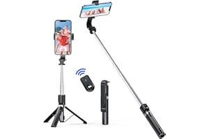 ATUMTEK Selfie Stick 100 CM 3 w 1 Selfie Stick Bluetooth Teleskopowy Selfie Stick z Odłączanym Zdalnym Sterowaniem Statyw Telefonowy dla iPhone 13 Pro MAX, Samsung i Inne smartfony
