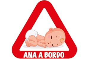 VINILOSBICI Pegatinas Bebé a Bordo Personalizadas (Ana)