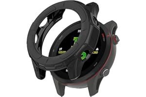 LOKEKE Compatible avec Garmin Forerunner 255, coque de protection en TPU pour Garmin Forerunner 255 (TPU noir)