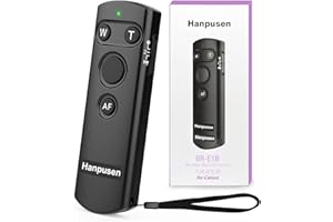 HANPUSEN Wireless Remote Control for Canon, Camera Remote Shutter Release for Canon EOS R, M50, R7, R6, R5, R3, RP, 90D, 200D, 200D-II, 250D, 6D-II, 77D, M6-II, M50-II, M200, G5X-II, G7X-III, SX70 HS