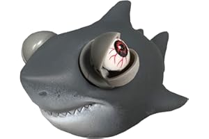 Wild Winkers Rekin rom Deluxebase. Zabawka do ściskania nowości rekiny z wyskakującymi oczami, mięciutka figurka zwierzęcia i gadżet łagodzący niepokój na upominki imprezowe, do zabawy sensorycznej i