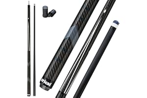 CRICAL Billardqueue-Stick aus Karbonfaser, 147,3 cm, professionelle Billard-Queue-Sticks mit geringer Ablenkung, mit 3/8 x 8-poligem Gelenk und 12,5 mm Spitze
