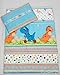 2 Piece Duvet Pillow Set For Crib, Cradle, Pram, Filling Baby Bedding Set - DINO BLUE