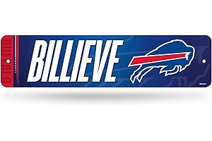 Rico Industries NFL Football Buffalo Bills Metall-Straßenschild 10,2 x 38,1 cm, Heimdekoration – Schlafzimmer – Büro – Männerhöhle