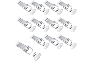 ANYUANKW 12 Stück Spannverschluss,Edelstahl Hebelverschluss,Schnappverschlus Kappenschloss,Haspe Kistenverschluss für Case Box,Toolbox,Schublade,Schrank