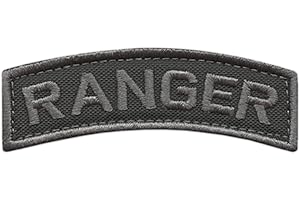 2AFTER1 Ranger Shoulder Tab Subdued US Army Rangers Badge Tactical Morale Touch Fastener Patch