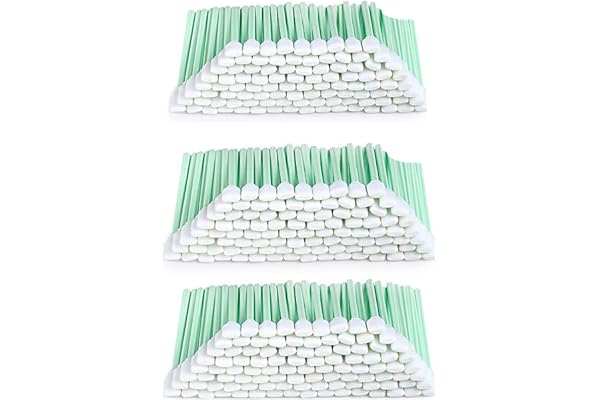 300X Bâtonnets de Nettoyage en Mousse, D'écouvillon en Mousse pour Imprimante à Jet d'Encre,Tête d'Impression,Caméra, Lentille Optique, Vert