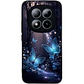 BG AKSESUAR Xiaomi Redmi Note 15 Pro ile Uyumlu Kelebek Desenli, Mat Siyah, Yumuşak Silikon, Şok Emici Koruyucu Kılıf