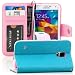 Produktbild Saxonia Samsung Galaxy S5 / S5 Neo Hülle Tasche Flip Case Schutzhülle Handytasche mit Kartenfach und Standfunktion Blau