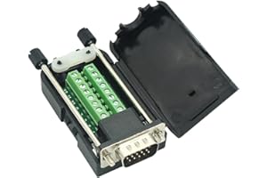 YIOVVOM Adaptateur DB15 D-SUB DB15 VGA mâle 3 rangées 15 broches vers connecteurs de carte de dérivation avec étui