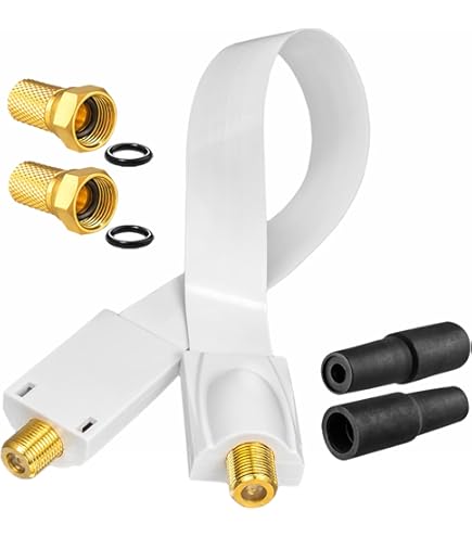 2 Cavi SAT Piatto 31.8 Cm Connettore F Femmina - Per TV Satellite, Videosorveglianza, Ultra Sottile 0.25mm - Foto 7