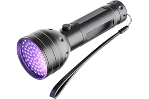 NVTED UV Ultraviolet Flashlight Blacklight, 51 LED 395 nM Handheld Portable Black Light Pet Urine and Stain Detector Flashlights